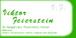 viktor feierstein business card
